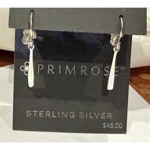 PRIMROSE LONG WATER DROPLET TEARDROP 925 STERLING SILVER DANGLE EARRINGS NEW NWT